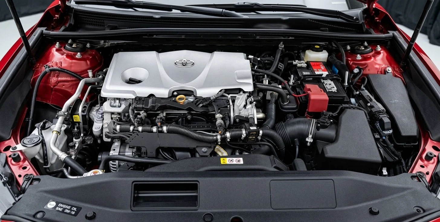 Vista general del motor del Toyota Camry 2019